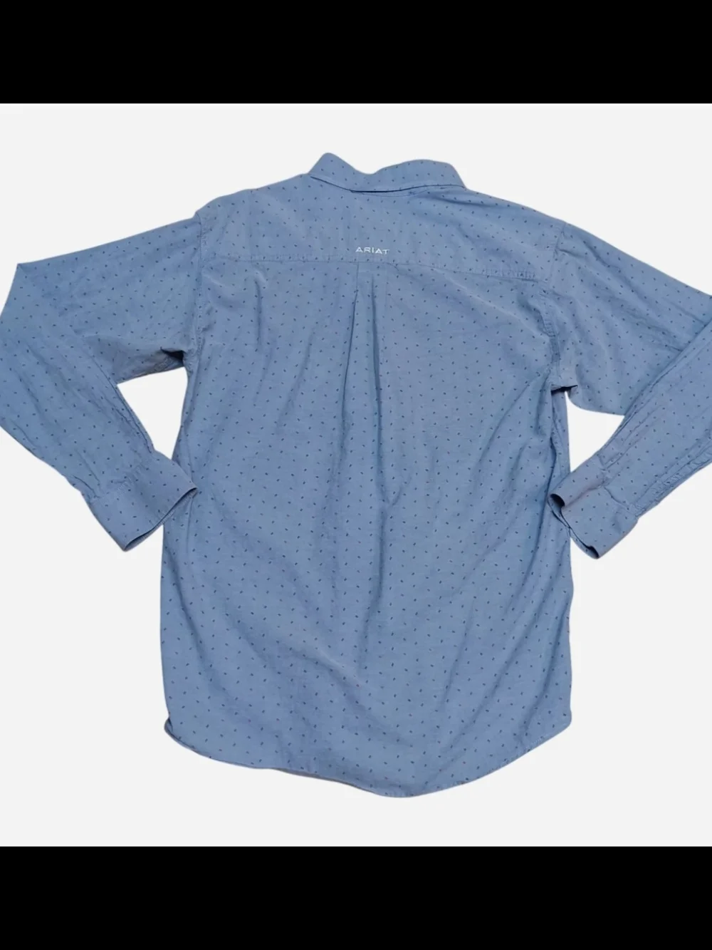 Ariat Light Blue Microdot Button-Down Shirt - Picture 2 of 4